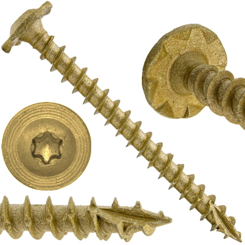 Jake Sales #14 x 2-1/2"" Construction Lag Screw Exterior Coated Torx/Star Drive Heavy Duty Structural Lag Screw Far Superior to Common Lag Screws (100 Screw Count) Modified Truss Washer Head - Image 1